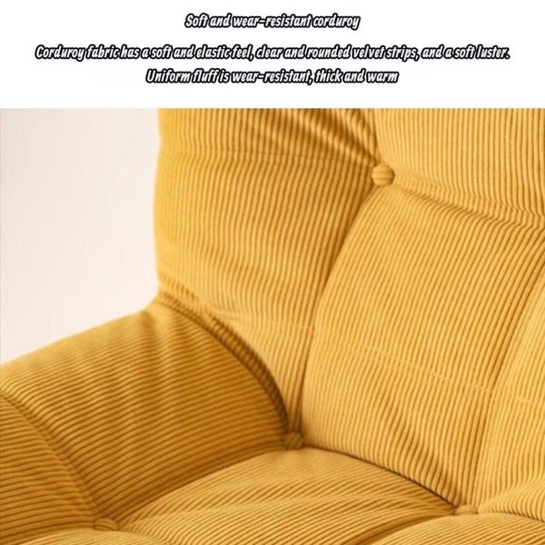 Sofas Loungers Couches 1 Seater Corduroy Foam Yellow Armchairs - NZ Stock Carousel 8