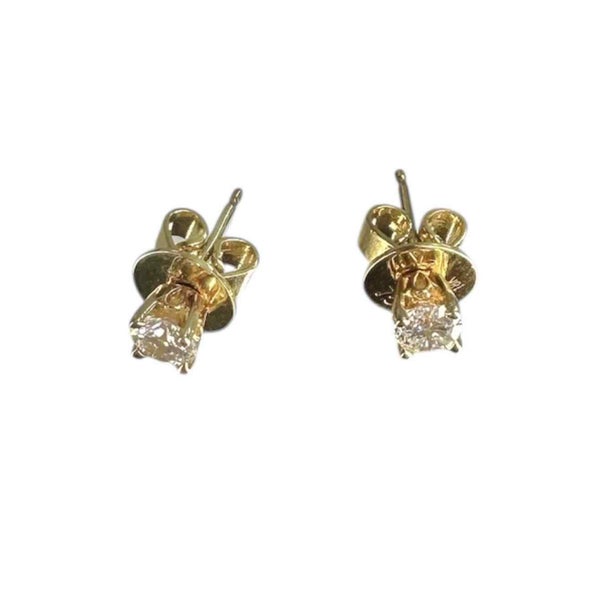 9CT Y/G DIAMOND STUD EARRINGS Carousel 2