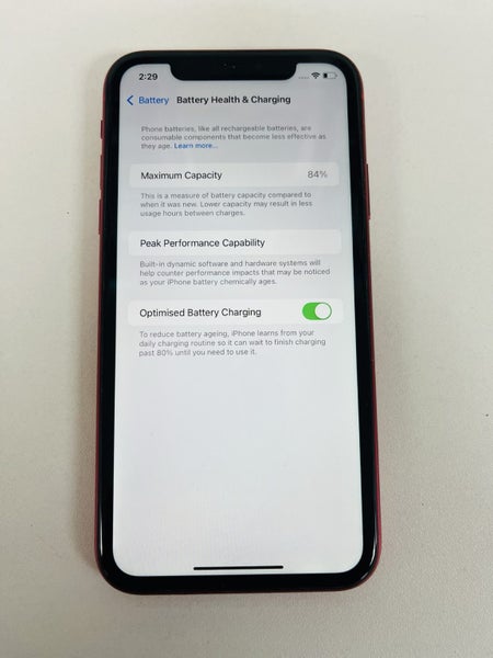 iPhone 11 Red 64GB – Good Condition – 84% Battery Health62982324168193112
