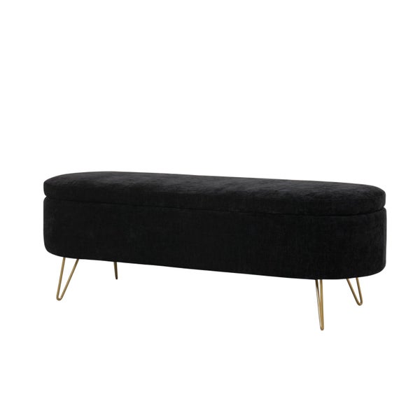 Storage Ottoman - Black Fabric - CLEARANCE PRICE Carousel 2