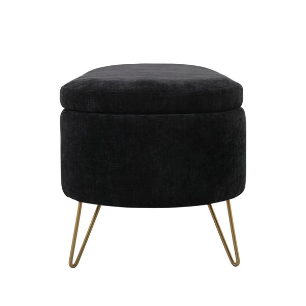 Storage Ottoman - Black Fabric - CLEARANCE PRICE Carousel 4