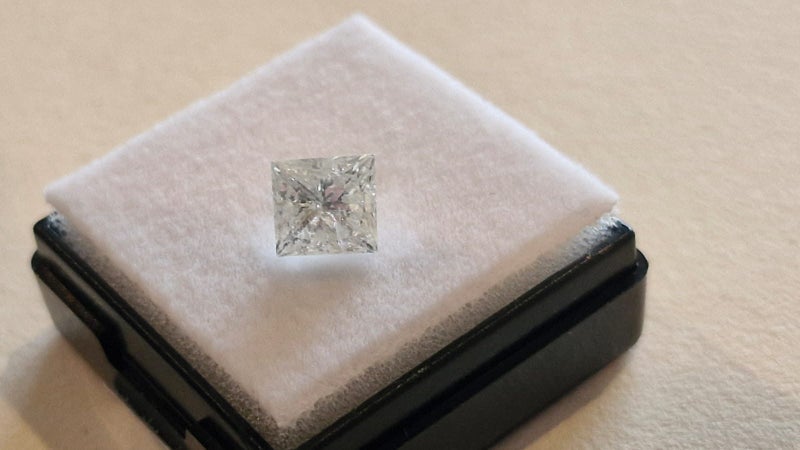 $1 RES * Value $10,353.00 * 1.51ct Princess Large White Diamond Loose IGL CERT62998344666115112