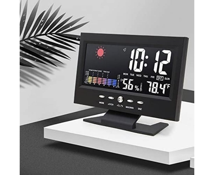 Color screen display temperature and humidity sound-controlled electronic ala Carousel 2