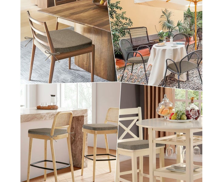 Chair Cushions for Dining Chairs with Ties and Removable Cover, Dining Kitche Carousel 5