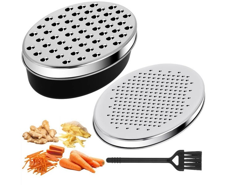 Cheese Grater with Food Storage Container and Lid Vegetable Chopper Carousel 1