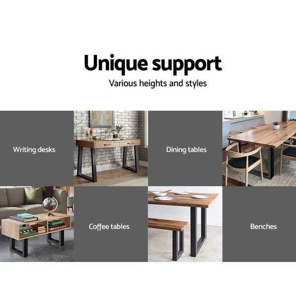 Artiss Metal Table Legs DIY X-shaped 71X60CM Set of 2 Carousel 6