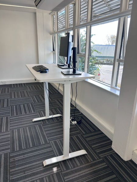 $1 reserve Electric Height adjustable Desk (White) Carousel 2