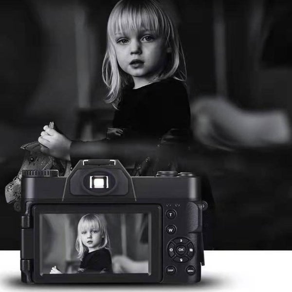 Retro Mirrorless Camera With 4K Hd 16X Zoom Wifi 3-Inch Flip Screen 64G Carousel 6