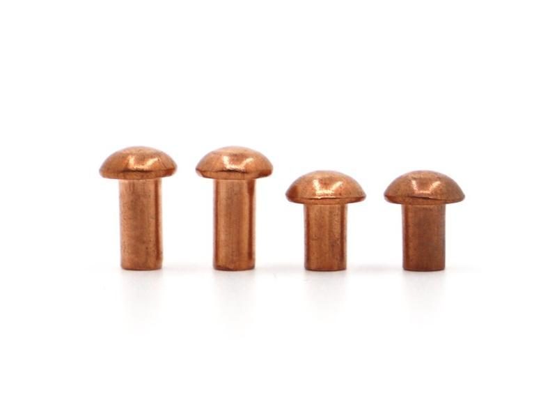 1-50pcs M1.5 M2.0 M2.5 M3 M4 M5 M6 M8 Copper Rivet Pan Head Solid Rivets Brass Carousel 1