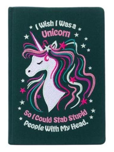 I Wish I Was A Unicorn Embroidered Journal Carousel 1