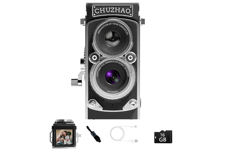 Mini Vintage Digital Camera with 16GB Card Retro Point and Shoot Pocket Camera Carousel 1