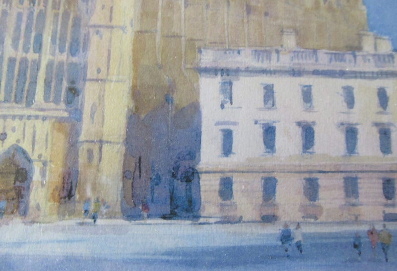 Beautiful ORIGINAL Watercolour Painting of Kings College Cambridge Edwin Venn62984192163330114