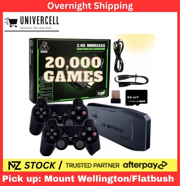 4K HDMI Plug and Play Retro video Game Stick 20,000 Plus Games, Dual Player 64GB Carousel 1