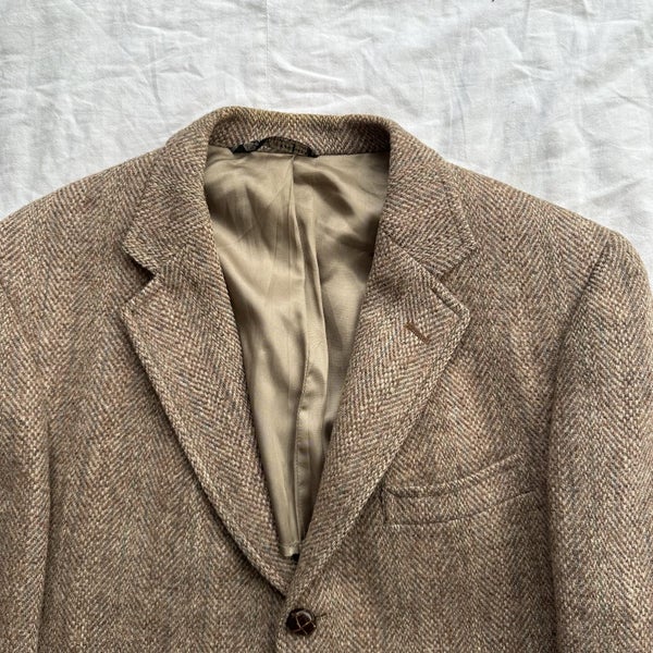 Vintage Harry Ballot Harris Tweed Scottish Hand Woven USA Made Blazer Jacket62983258700546113