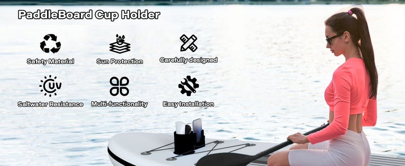 Stand Up Paddle Board Accessories SUP Kayak Water Cup Holder for Drink Carousel 1