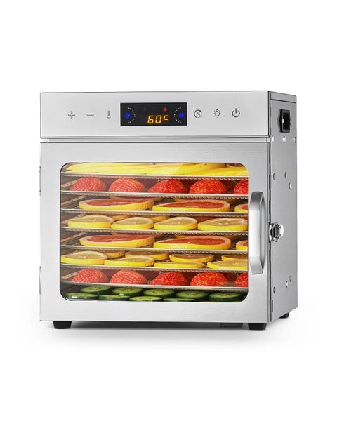 8 Trays Food Dehydrator Machine Stainless Steel 400W Jerky Fruit Drying Carousel 1