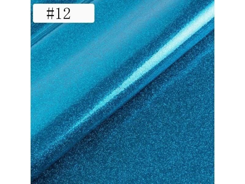 25cm*34cm PVC Magic Color Giltter Faux Leather Fabric For DIY Sew Clothes Carousel 1