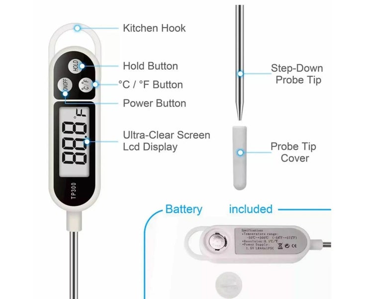 Digital Food Thermometer Probe Cooking Meat Kitchen Temperature BBQ Turkey Mi Carousel 5