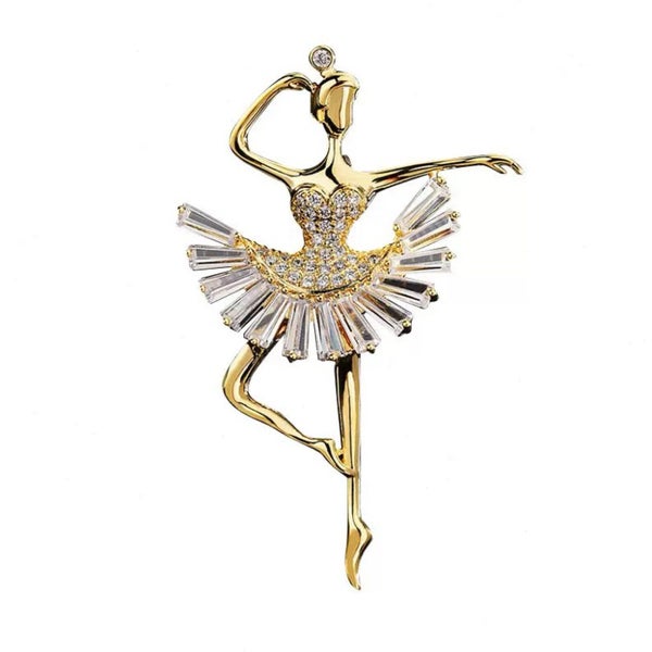 Elegant Ballerina Brooch – Crystal-Embellished Dancer Pin Carousel 4