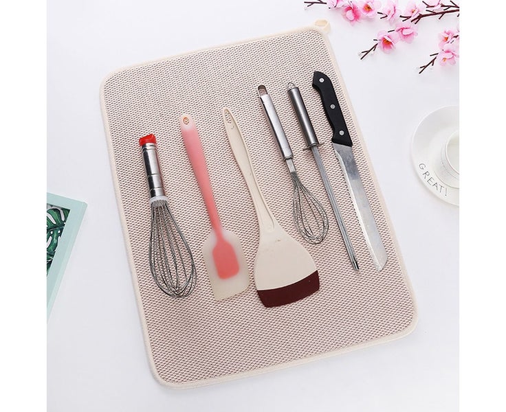 Dish Drying Mat for Kitchen, Super Absorbent Microfiber Drying Mat for Kitche Carousel 5