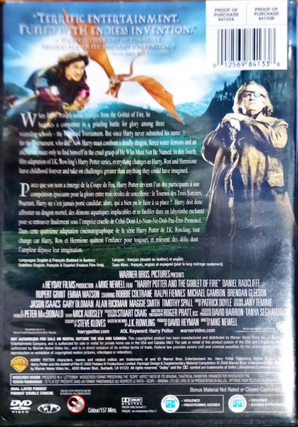 Harry Potter and the Goblet of Fire (Widescreen edition) (Region 1 version)64591290872194111