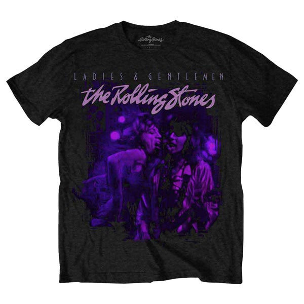 The Rolling Stones T Shirt Mick and Keith Together new Official Unisex Black Carousel 1
