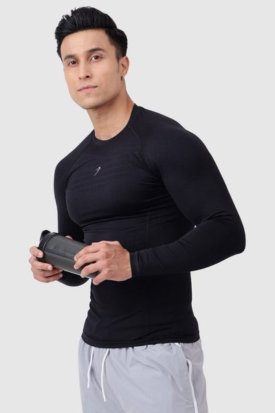 FuaarkNz Power Seamless Fullsleeves T-shirt Black S/M/L/XL/XXL62990728353283111