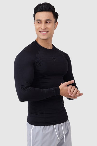 FuaarkNz Power Seamless Fullsleeves T-shirt Black S/M/L/XL/XXL62990728353283114