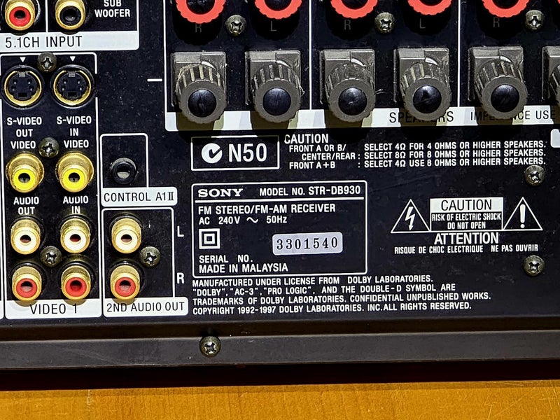 Sony STR-DE595 AV Receiver Audiophille quality solid power check reviews ! Carousel 15