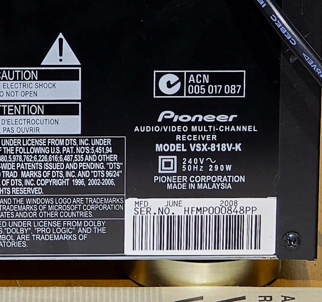 Pioneer VSX-818V-K AV Receiver – $268 Mint Condition | Includes Original Remote Carousel 11