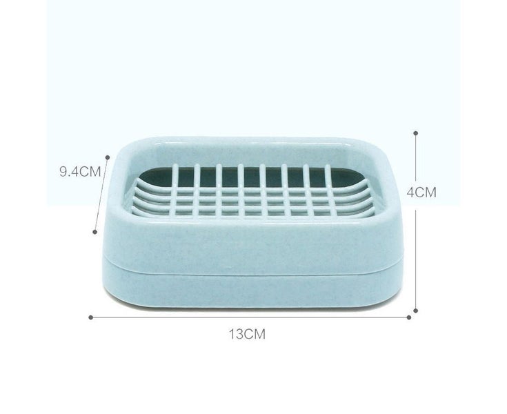 Double Layer Soap Dish Holder with Drain Tray Home Bathroom Shower Storage Ca Carousel 1