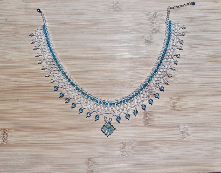 Top level natural moonstone necklace natural aquamarine pendant Carousel 1