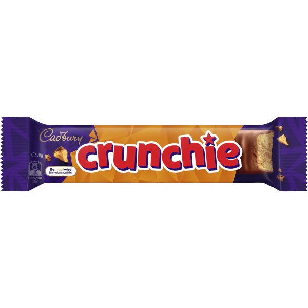 Cadbury Crunchie Milk Chocolate Bar 50g X 6 Bars Carousel 1