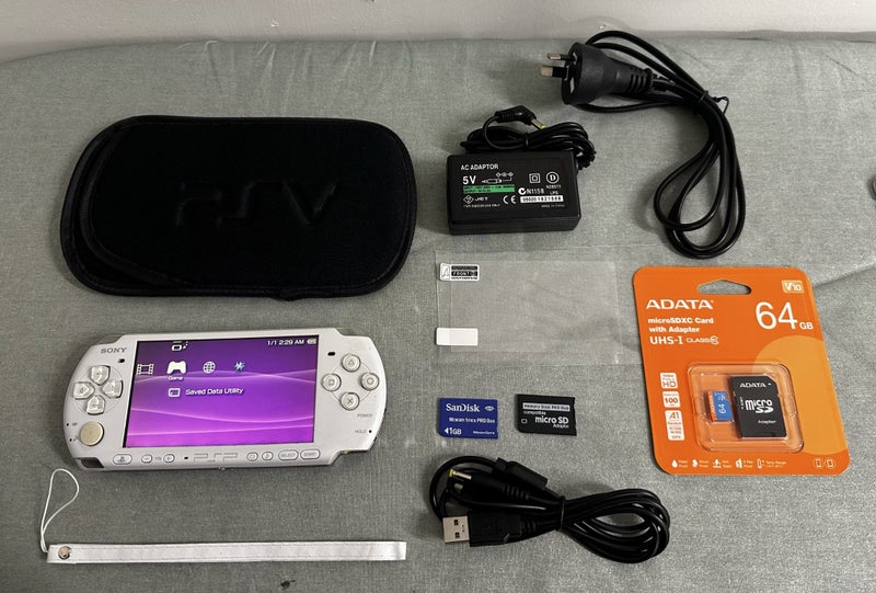 PlayStation Portable (PSP) 3000 – Pearl White | 64GB | Fully Set Up629860614346251129