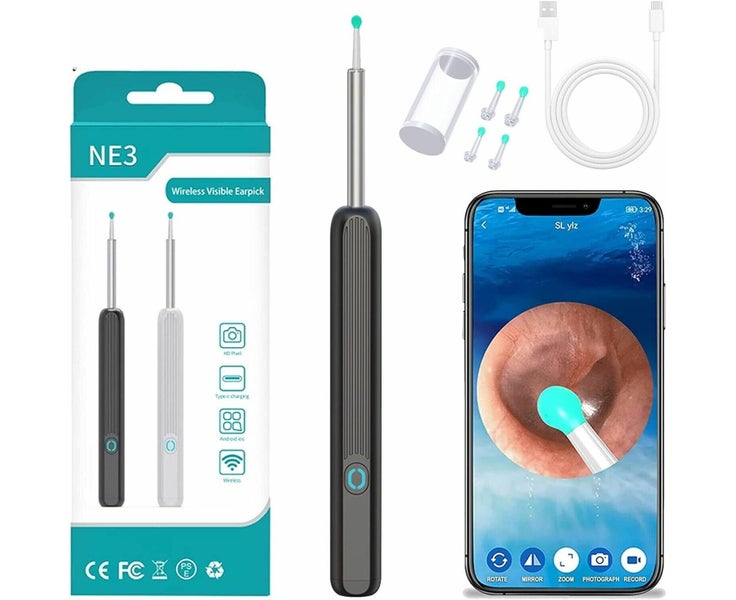 Ear Wax 7 In 1 Removal Kit Camera, Smart Bud Cleaner Black iPhone, Ipad & And Carousel 1