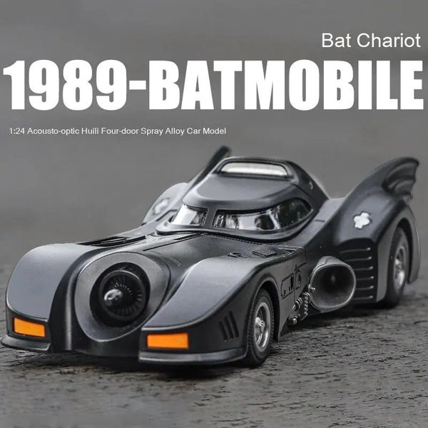 1:24 1989 Batmobile Die-cast Car with Batman Figure, Toys for Kids and Adults Carousel 1