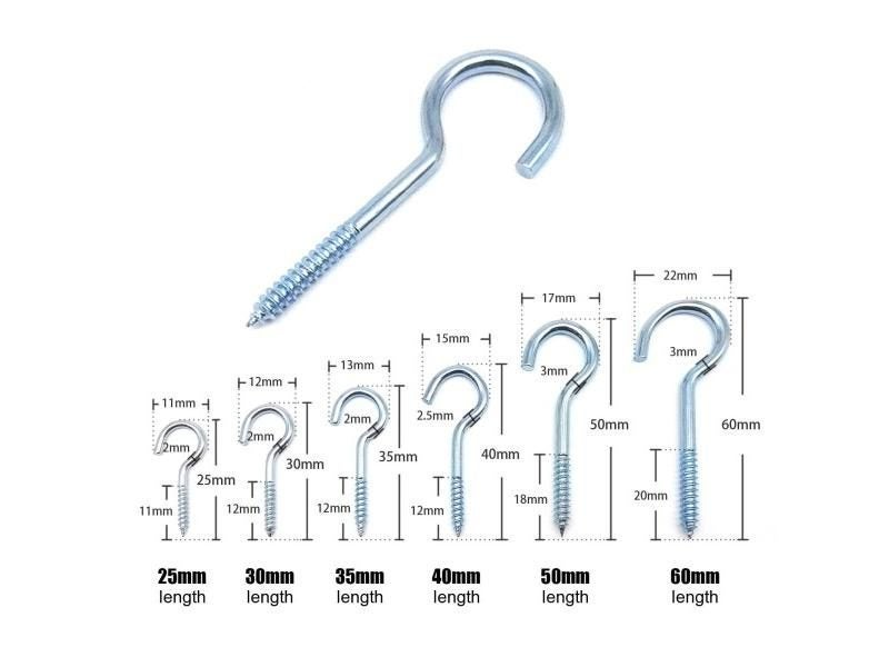 25pcs Picture Photo Frame Lamp Light Ceiling RV Tool Plant Curtain Net Wire Eye Carousel 1