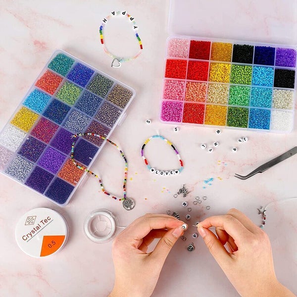 Jewellery Making Supplier Glass Seed Beads Alphabet Letter Kit Carousel 2