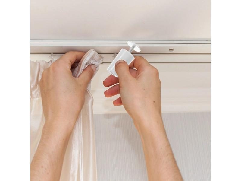 8 Pcs Blinds Window Roller Shutters Stop Stoppers Plastic White Aluminum Alloy Carousel 1