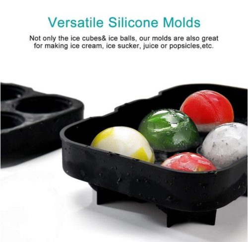 Silicone Tray Ice Cube Mold For Cocktails Whiskey Ball 3 PCS Carousel 2