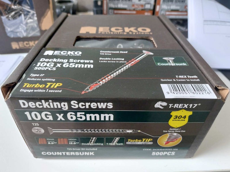 Stainless Steel 304G Decking Screws 65mm 500 pack Carousel 1