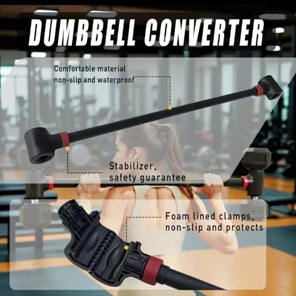 Dumbbell Converter Adjustable Barbell -Curl Bar Carousel 8