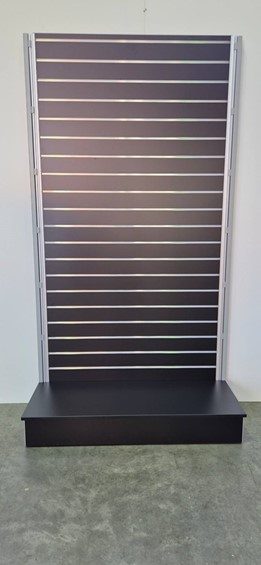 22340 - Slatwall Free Standing Wall Panel Black New Carousel 1