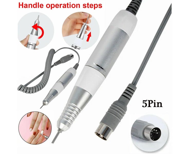 Electric Nail Art Drill Pen 18000RPM Handle File Polish Grind Manicure Pedicu Carousel 2