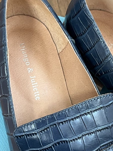 Django and Juliette Blue crocodile leather shoes 3962995406601091112