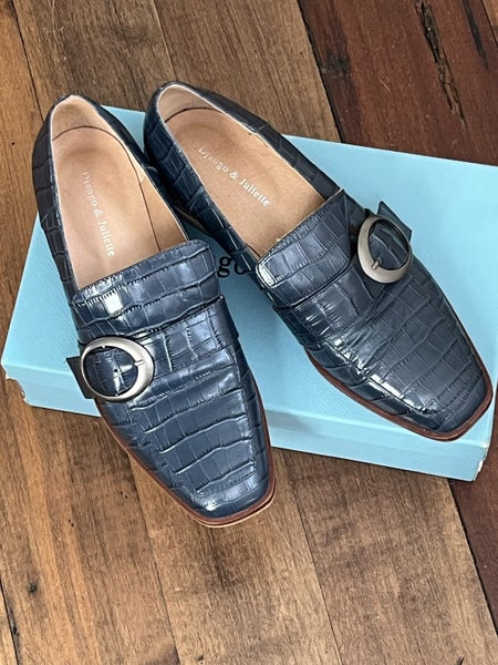 Django and Juliette Blue crocodile leather shoes 39629954066010911127