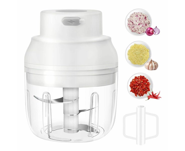Electric Mini Vegetable Chopper, 2 in 1 Food Chopper with Eggbeater, Garlic Carousel 1