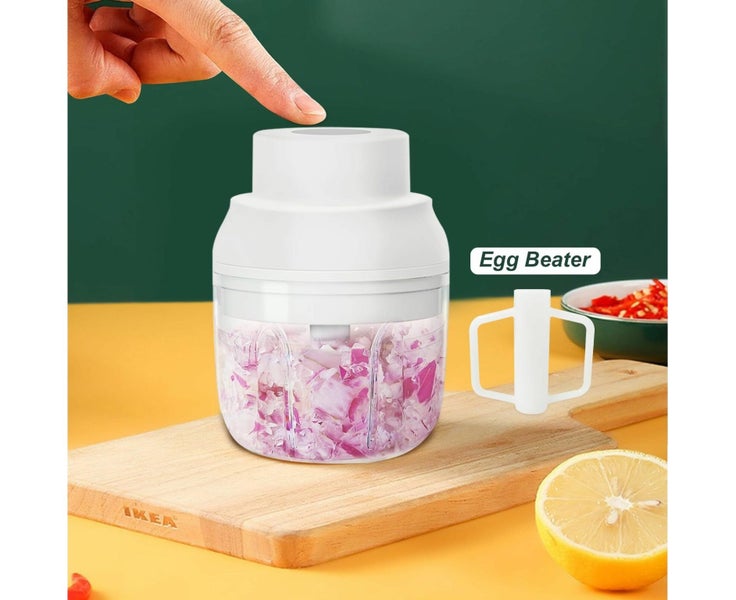 Electric Mini Vegetable Chopper, 2 in 1 Food Chopper with Eggbeater, Garlic Carousel 7
