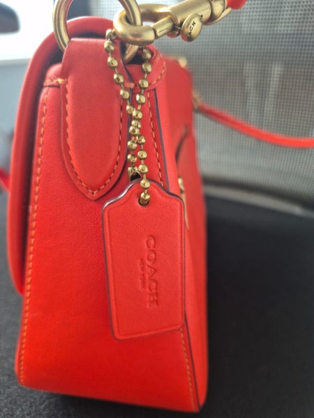 Orange Coach Leather shoulder bag62995406607105111