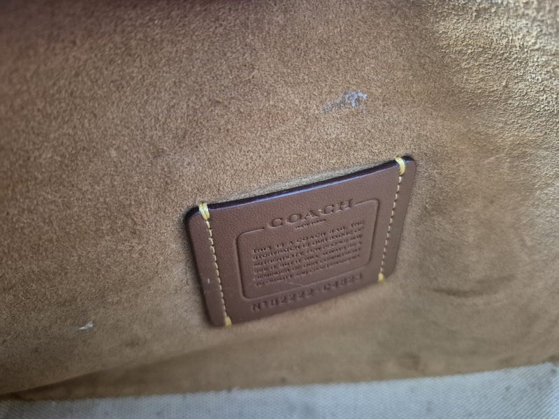 Orange Coach Leather shoulder bag62995406607105112